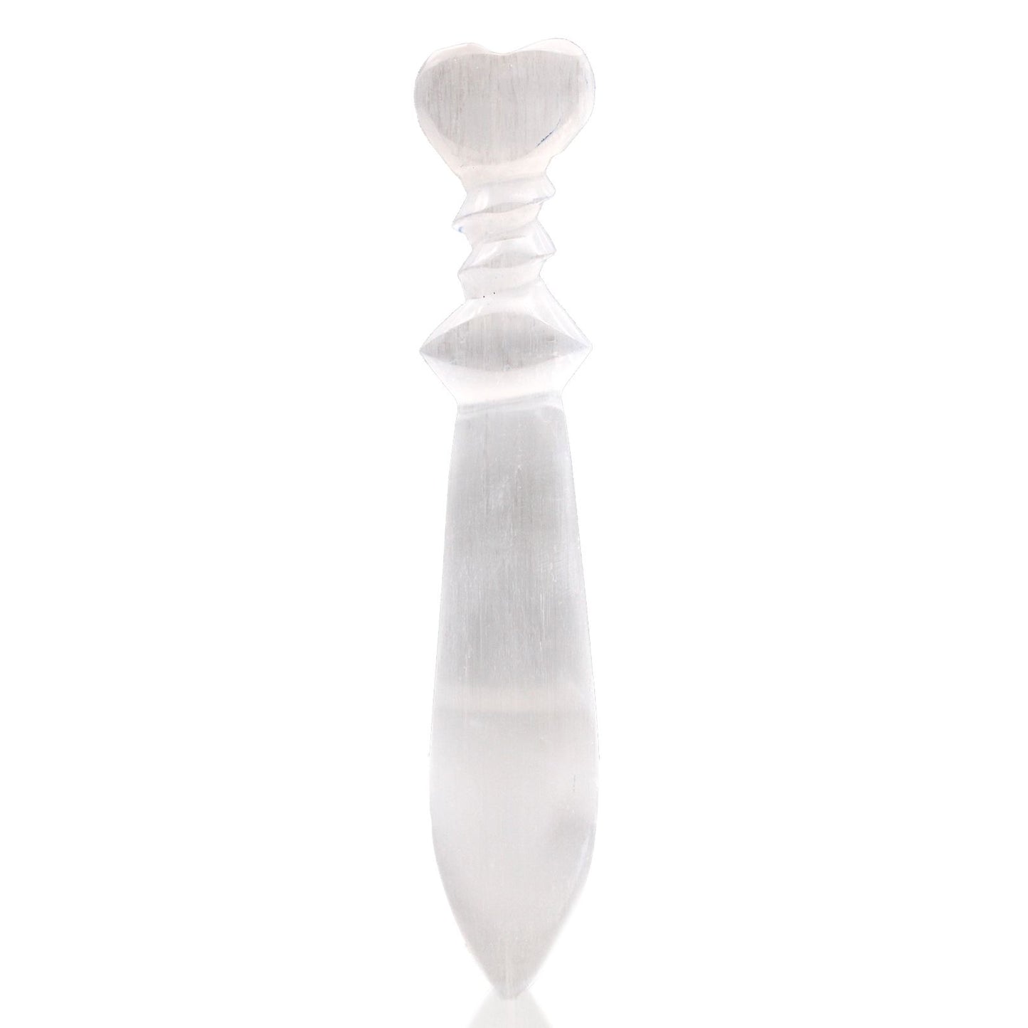 Selenite 25cm Large Ritual Knife - Spiral
