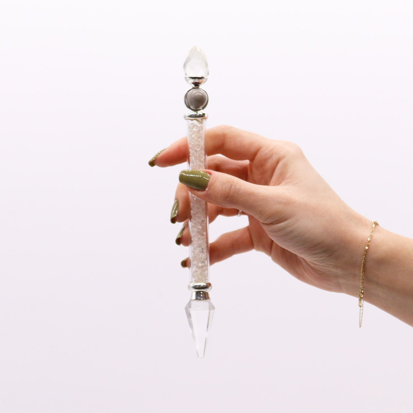 Rock Quartz Shiva Lingam Magic Wand for Wisdom & Clarity