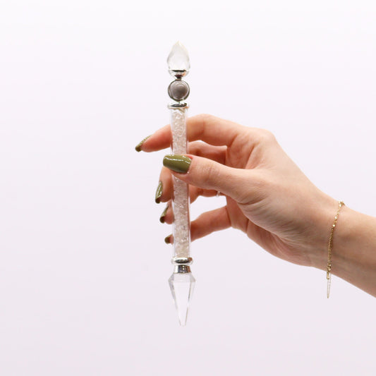 Rock Quartz Shiva Lingam Magic Wand for Wisdom & Clarity