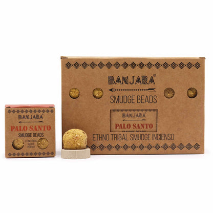 Palo Santo Banjara Smudge Beads and Bead Holder