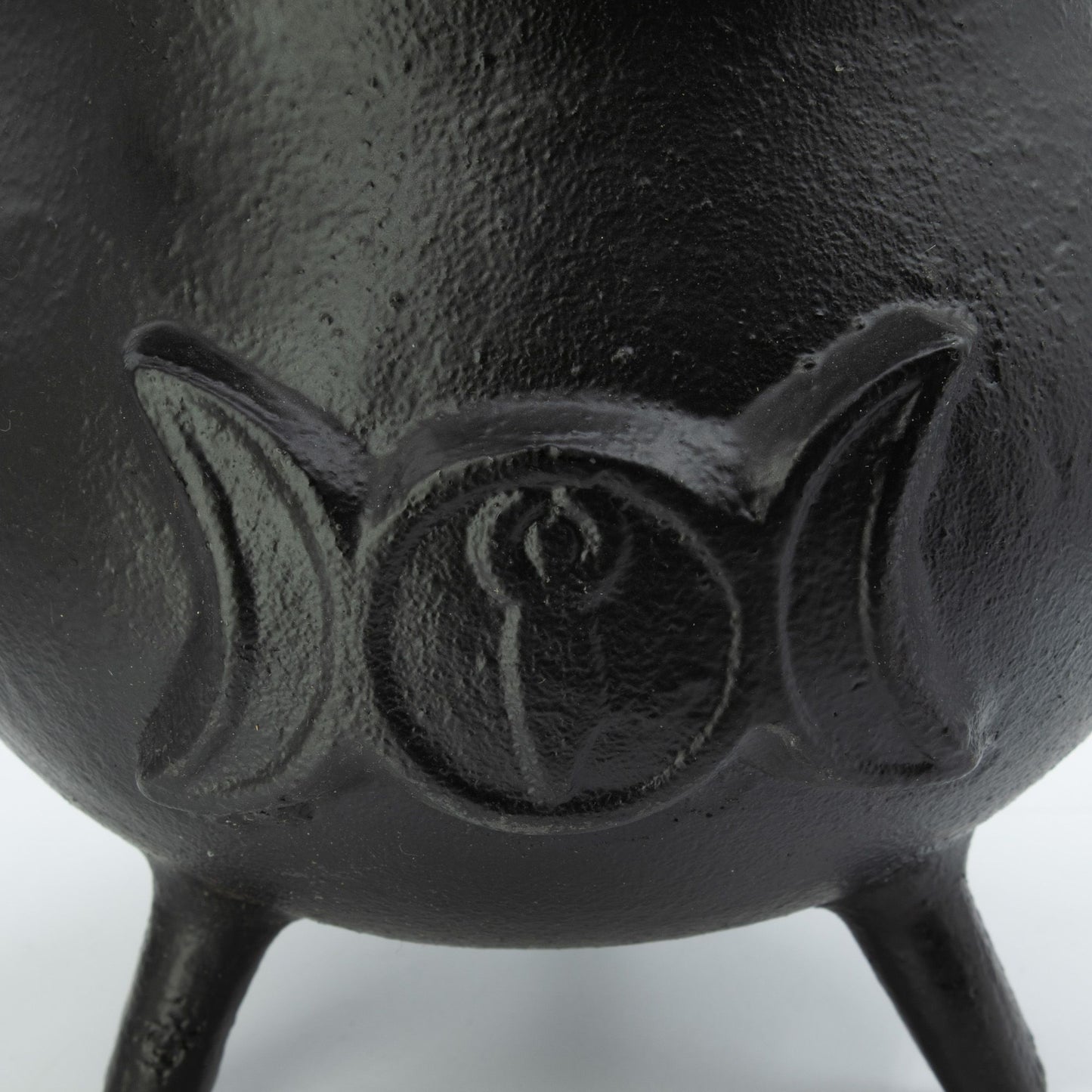 Big Cast Iron Cauldron with Triple Moon 23x18cm