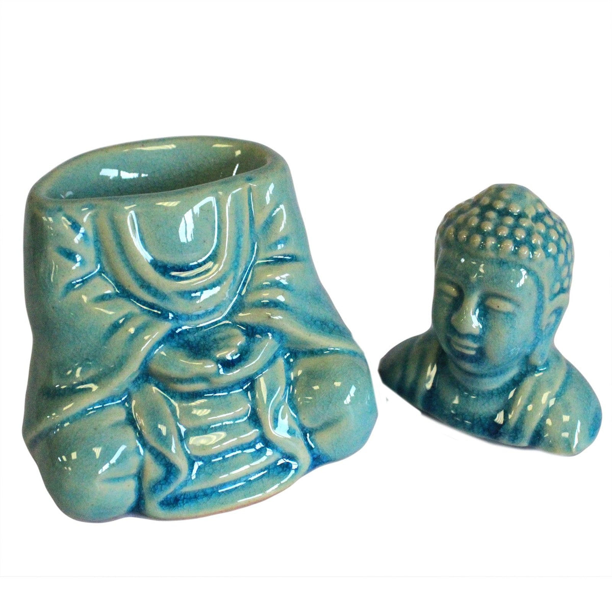 Sitting Blue Buddha Oil Burner