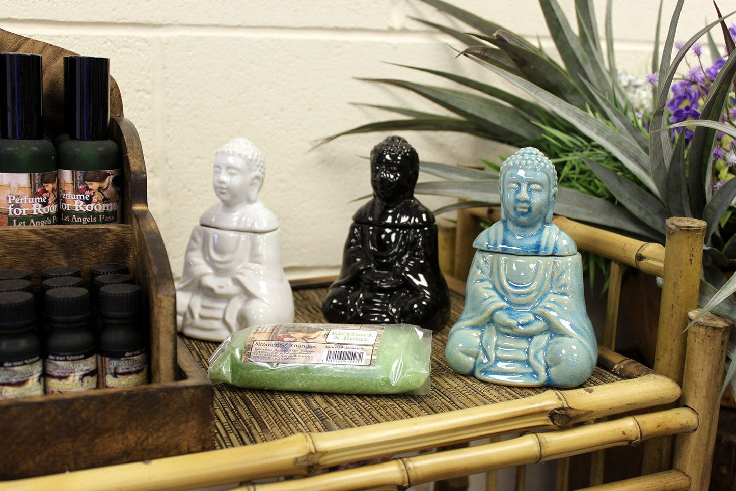 Sitting Blue Buddha Oil Burner