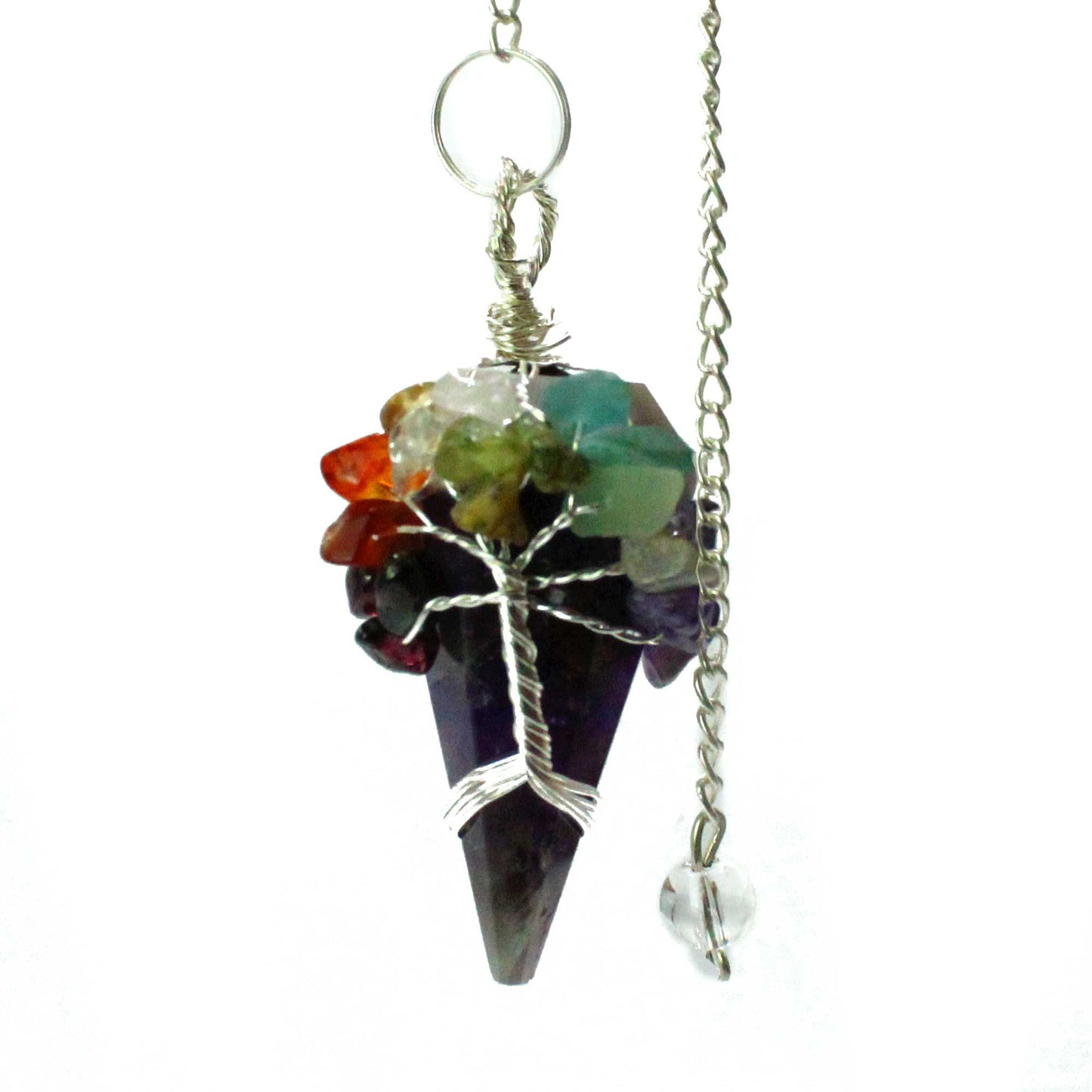 Amethyst Magic Seven Chakra Pendulum - One Piece