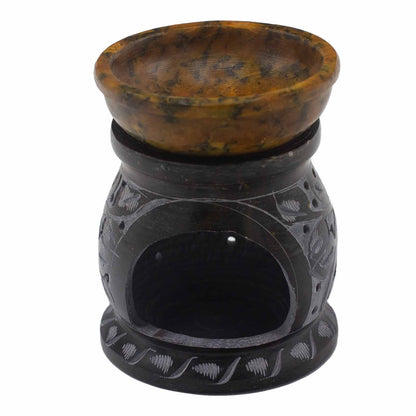 Mandala Flower Soapstone Oil Burner