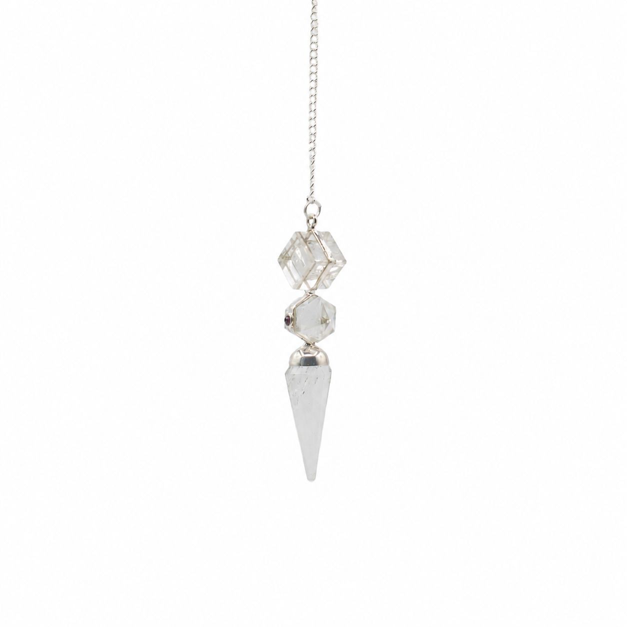 Crystal Quartz Three Piece Pendulum The Architect of Clarity