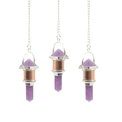 Amethyst and Copper Pendulum The Violet Engine