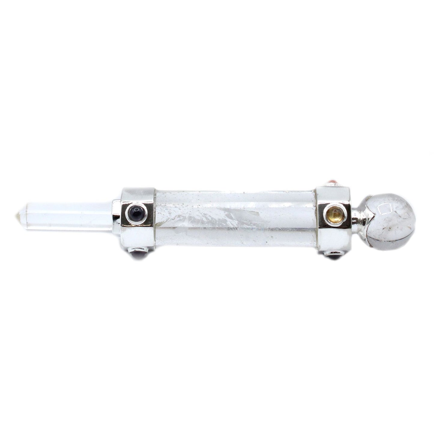 Hexagonal Crystal Healing Wand with Rock Quartz