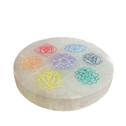 Small Charging Plate 8cm - Colourful Chakra Design