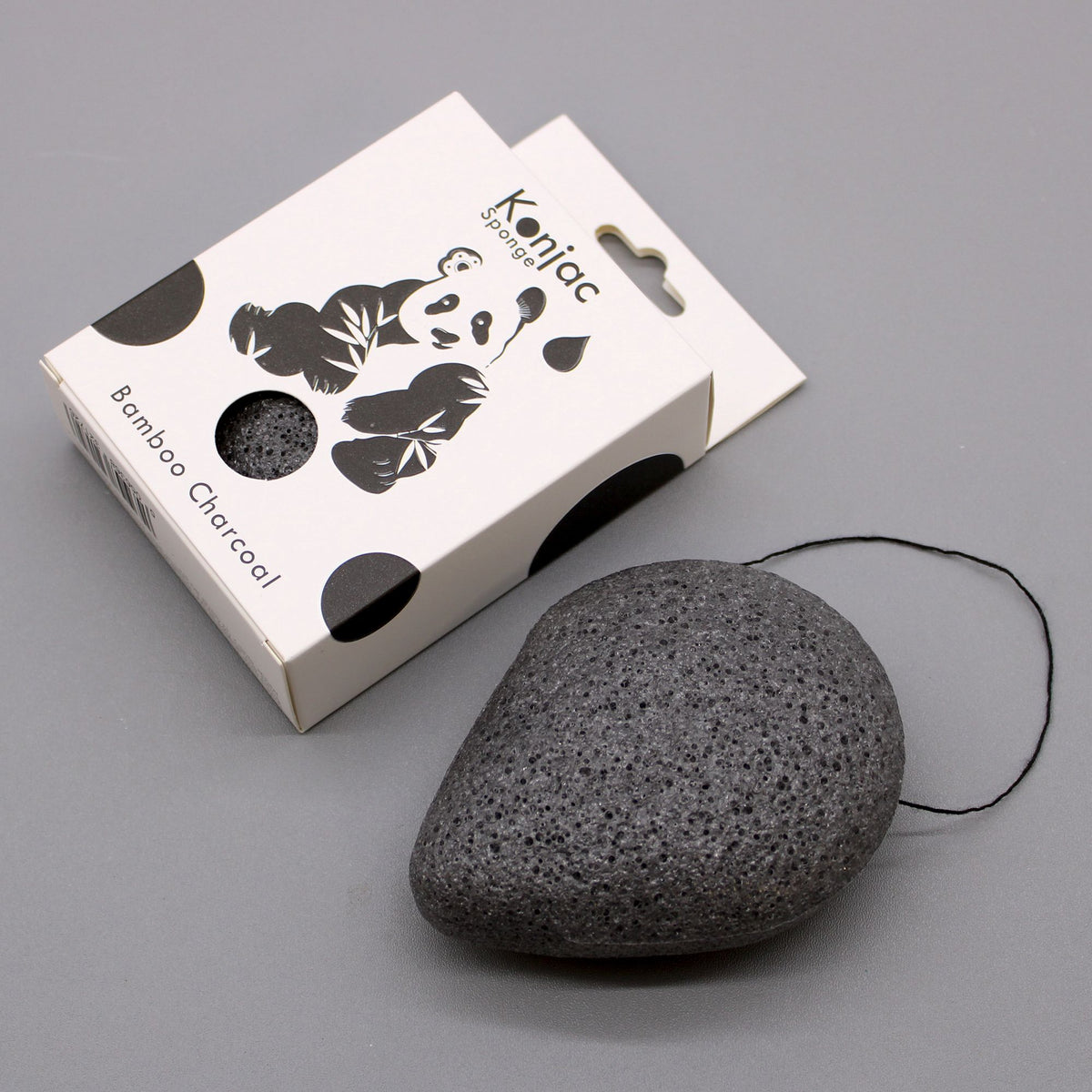 Anti-bacterial Bamboo Charcoal Teardrop Konjac Sponge