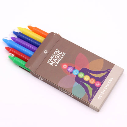 Seven Chakra Manifest Candles (pack of 7 candles)