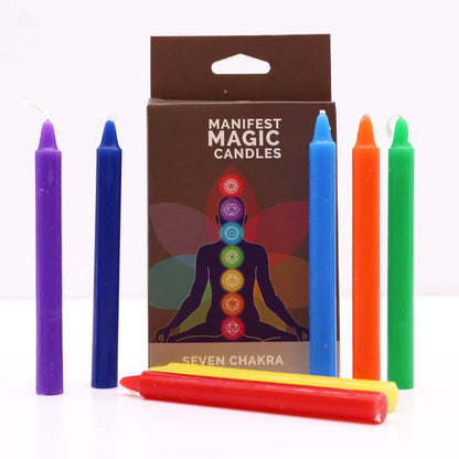 Seven Chakra Manifest Candles (pack of 7 candles)
