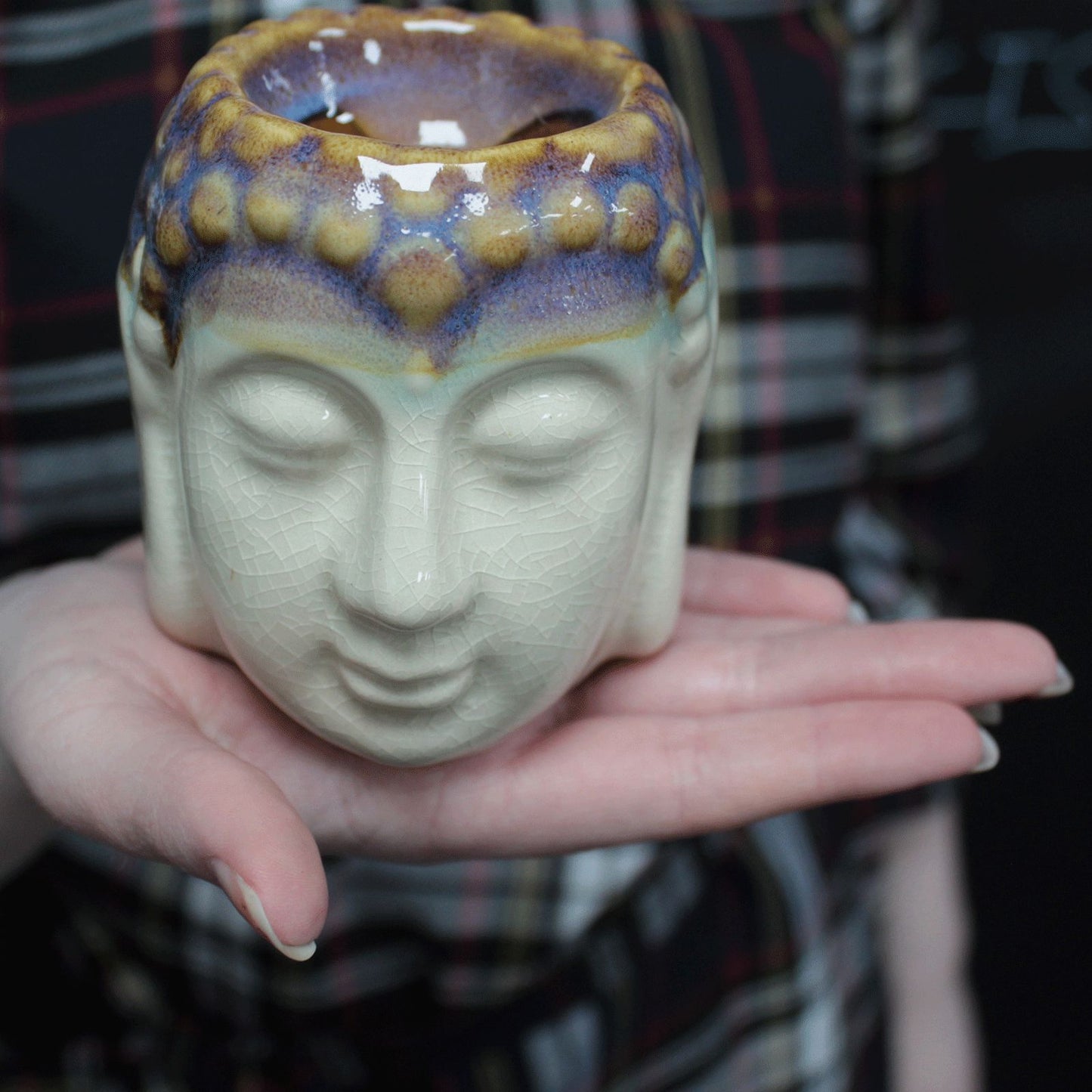 Ivory and Mint Buddha Oil Burner