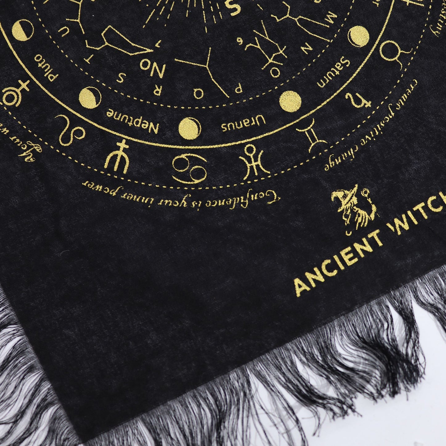 All Seeing Eye Pendulum Divination Cloth Black & Gold