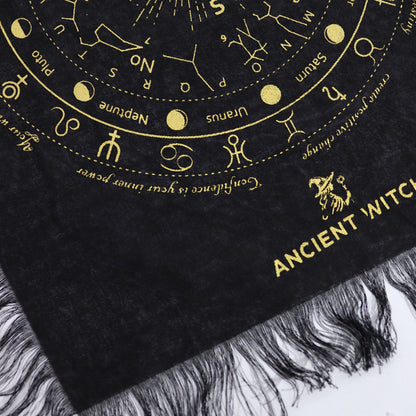 All Seeing Eye Pendulum Divination Cloth Black & Gold