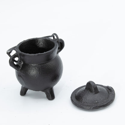 Set of 4 Extra Small Cast Iron Cauldrons 5x7cm