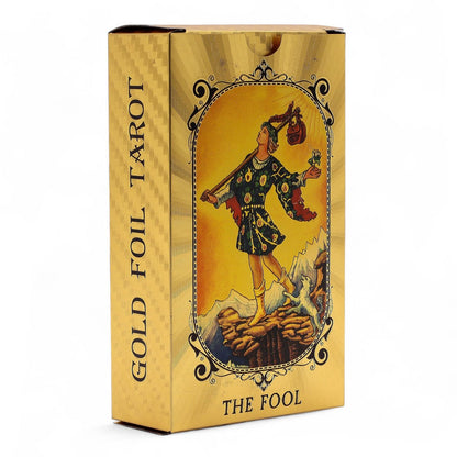 Blue & Gold Foil Tarot Card Set - All Seeing Eye - with booklet