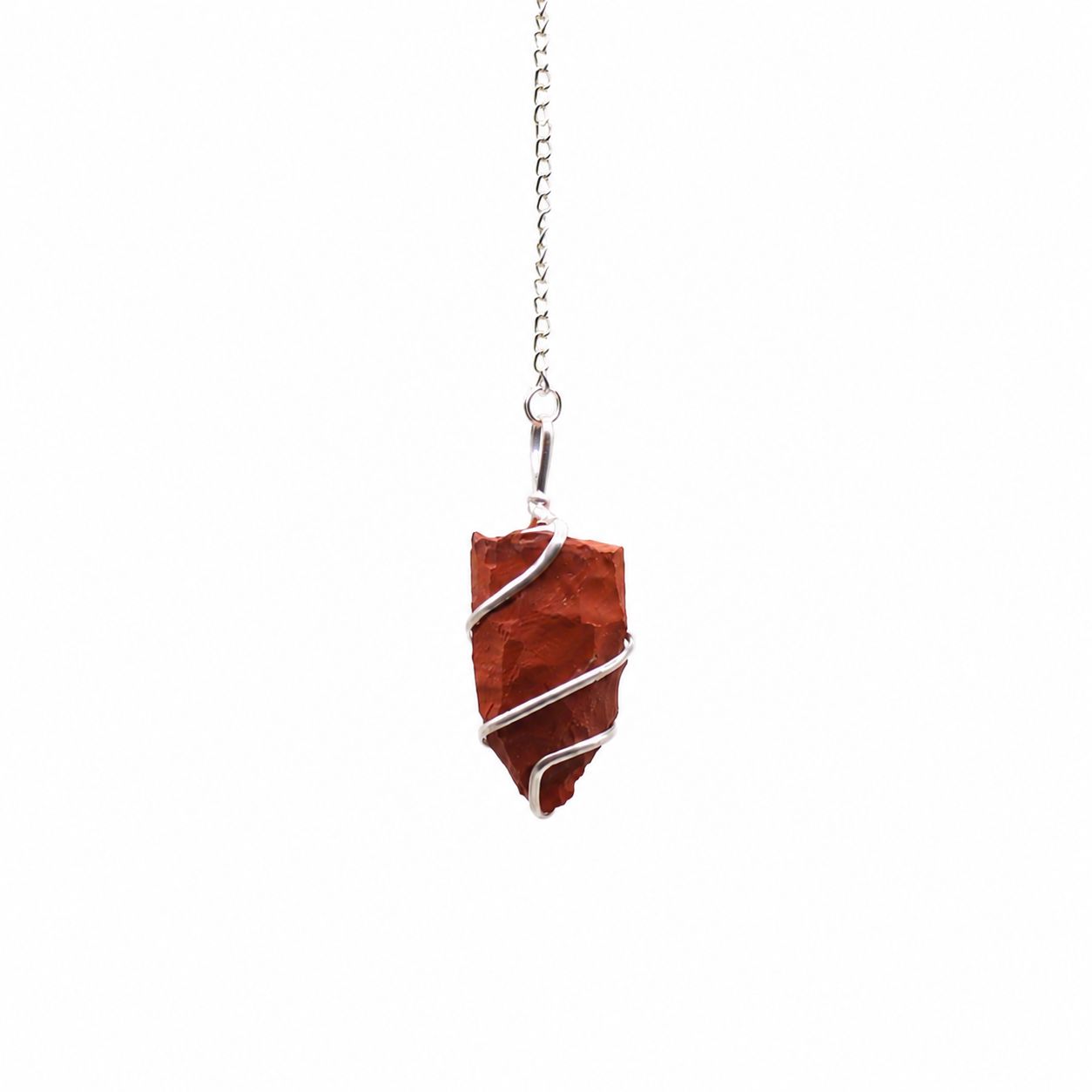 Red Jasper Raw Gemstone Pendulum
