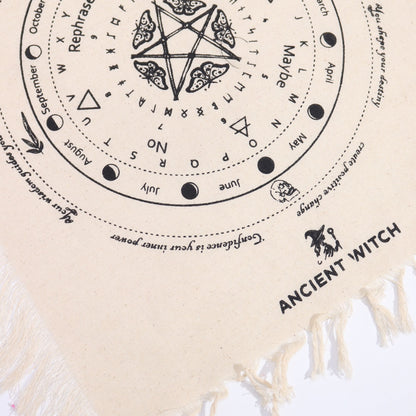 Mystic Moth Pendulum Divination Cloth Natural & Black