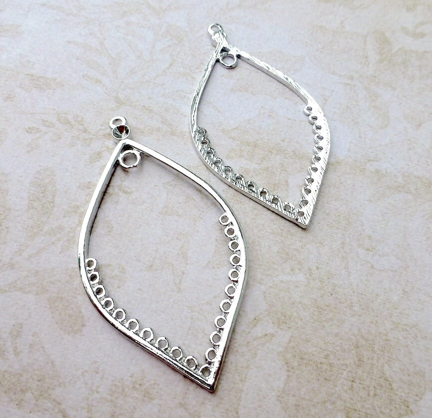 Large Pendant or Earring Component for Wrapping or Bead Weaving Pack of 10