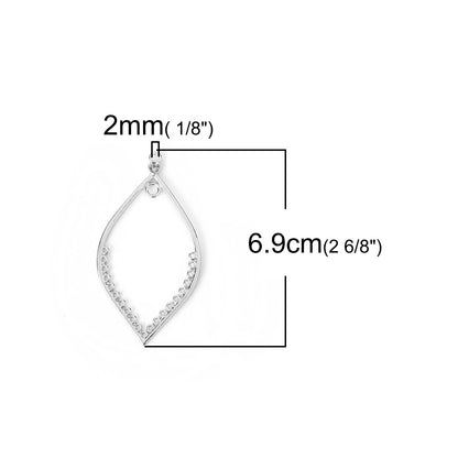 Large Pendant or Earring Component for Wrapping or Bead Weaving Pack of 10
