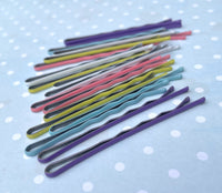 Pale Colourful Hair Slides Bobby Pins Hair Accessories Pack of 50