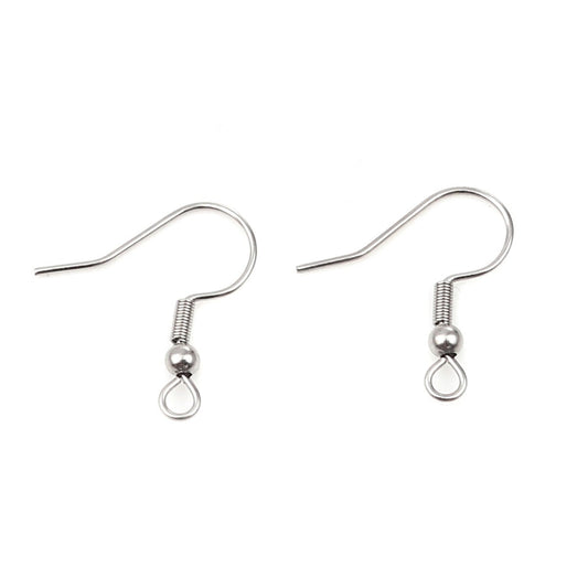 Dark Silver Stainless Steel Fishhook Ear Wires Earrings Findings for jewellery making, jewellery supplies