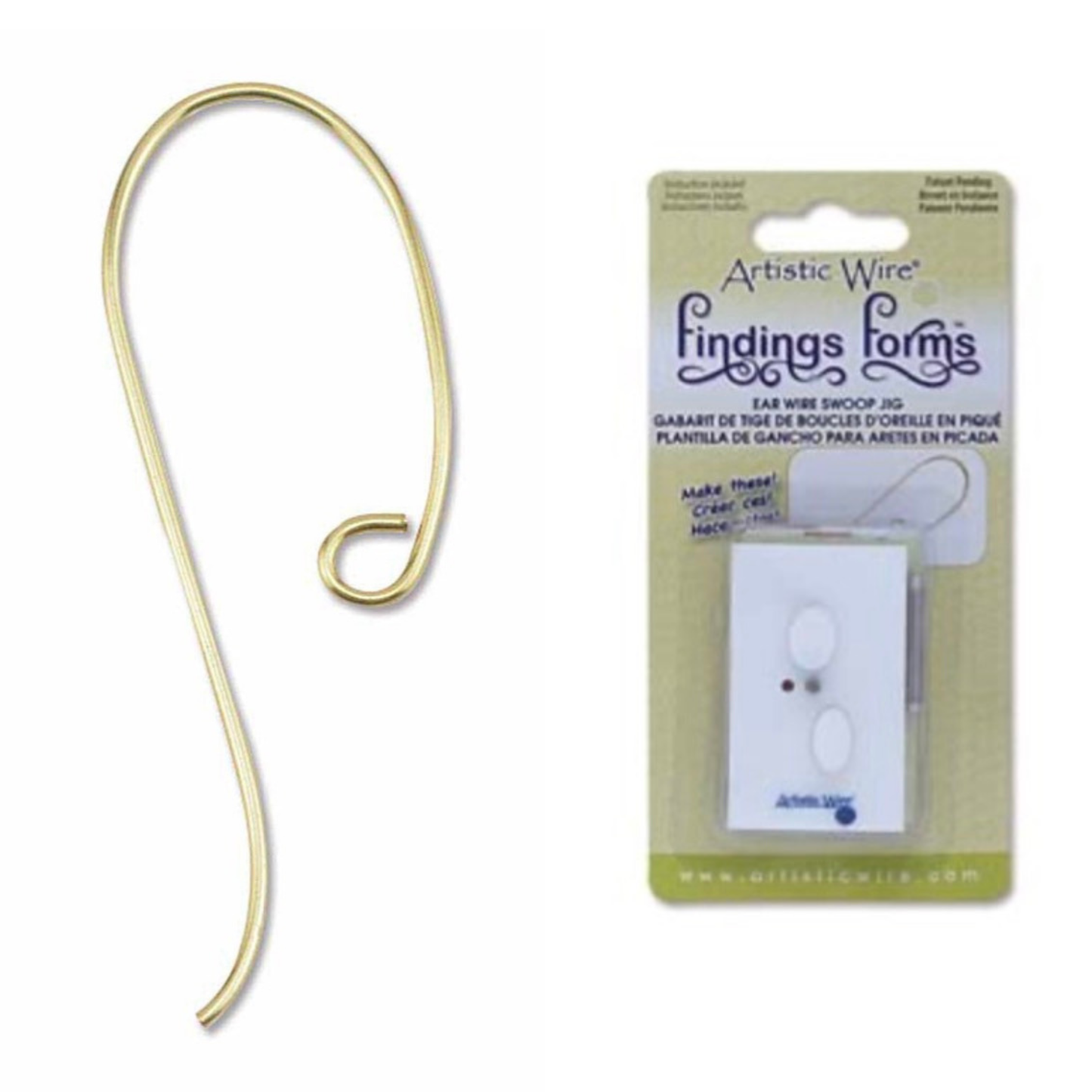 Artistic Wire Findings Forms Swoop Earwire Jig Tool
