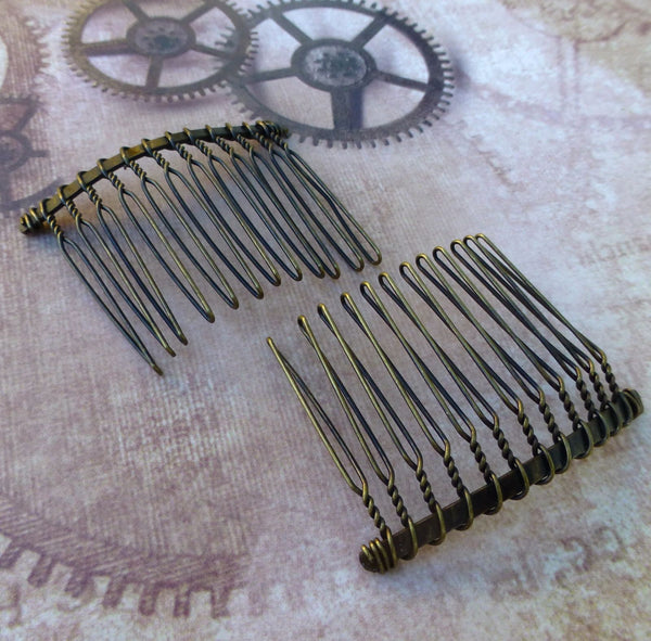 Bronze Hair Combs 49mm Pack of 10