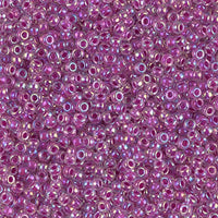 Raspberry Lined Crystal AB Miyuki 11/0 Seed Beads 20 grams 11-9264
