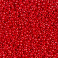 Opaque Red Miyuki 11/0 Seed Beads 20 grams 11-9408
