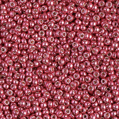Galvanized Light Cranberry Miyuki 11/0 Duracoat Beads 20 grams  11-94211