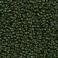 Olive Green Gold Luster Miyuki 11/0 Seed Beads 20 grams 11-9306