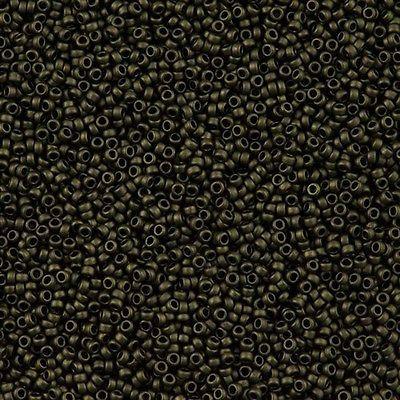 Matte Metallic Dark Olive Miyuki 11/0 Seed Beads 20 grams 11-92015