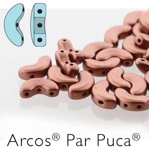 Copper Gold Mat Arcos® par Puca® Beads Pack of 40