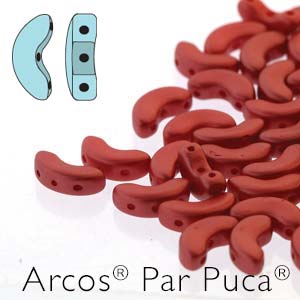 Pastel Dark Coral Arcos® par Puca® Beads Pack of 40
