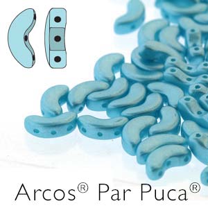 Pastel Aqua Arcos® par Puca® Beads Pack of 40 