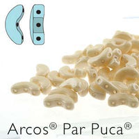 Opaque Beige Ceramic Look Arcos® par Puca® Beads Pack of 40