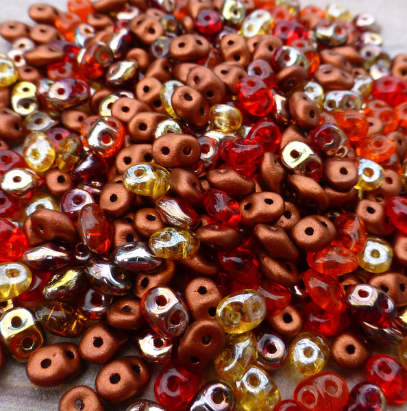 Autumn Fire Mix Matubo Superduo Beads Czech Glass 20 grams DU05MIX111