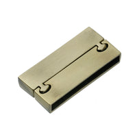 Rectangular Magnetic Clasp Bronze Colour Size 36mm - One Set