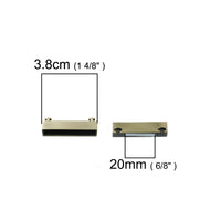 Rectangular Magnetic Clasp Bronze Colour Size 36mm - One Set