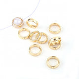 Round Gold Colour Bead Frame for 8 mm Beads Pack of 10