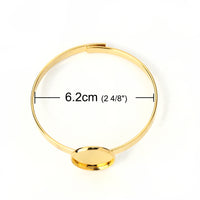 Gold Tone Bracelet with 20 mm Base Pack of 2