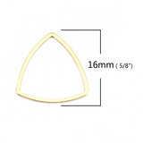 Triangle Connector, Pendant, Beading Ring in Gold Colour Pack of 5