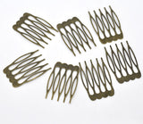 Pack of 6 - Antique Bronze Small Hair Comb