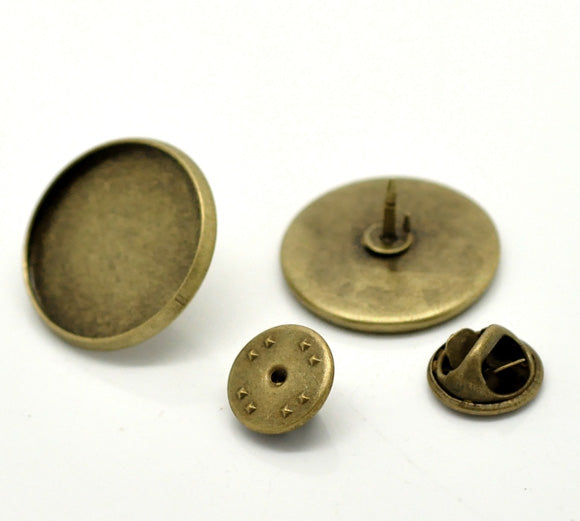 Bronze Tie Tacks Lapel Scatter Pins with 20 mm Base Pack of 10