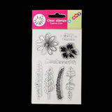 Clear Unmounted Silicone Stamps Floral and Messages