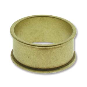 Brass Wide Channel Ring Size 8 Pack of 2