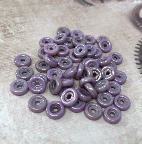 Chalk Vega 6 mm Wheel Beads by Matubo 50 beads