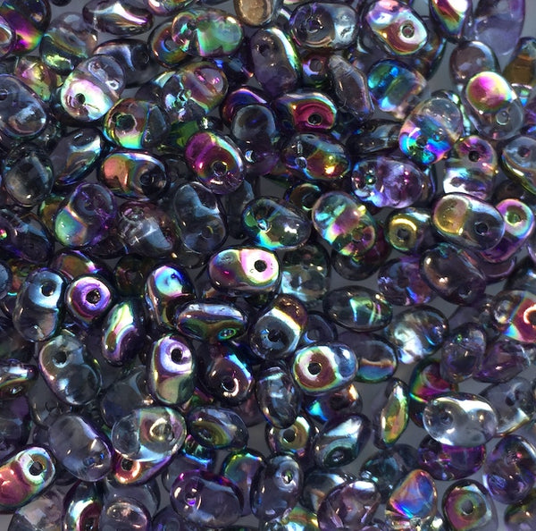 Crystal Magic Violet Grey Superuno Beads Czech Glass 22 grams